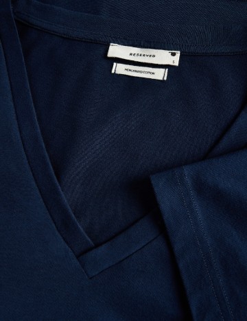 Tricou Reserved, bleumarin inchis