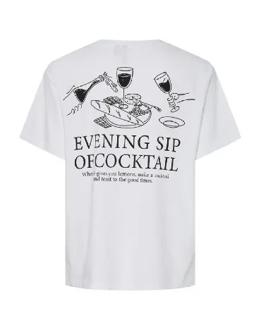 Tricou Pieces, alb