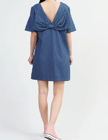 Rochie scurta Pieces, albastru Albastru