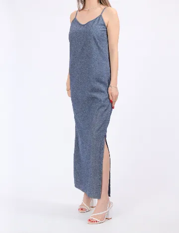 Rochie lunga Pieces, albastru