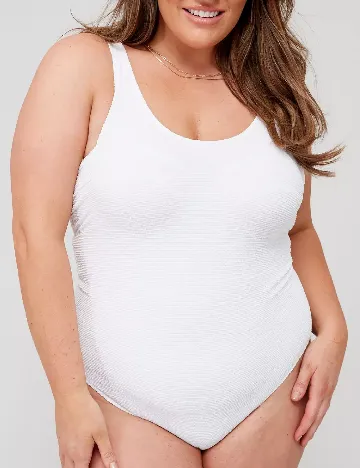 Costum de baie Ivory Rose Curve, alb