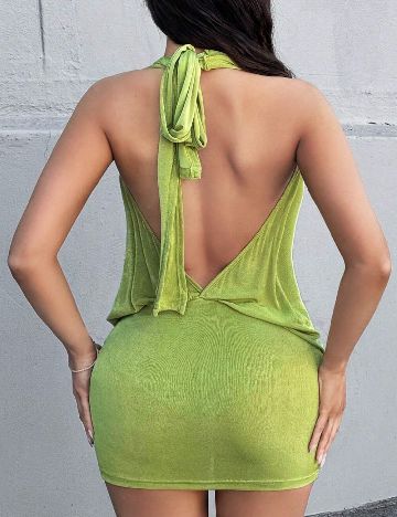 Rochie scurta SHEIN, verde