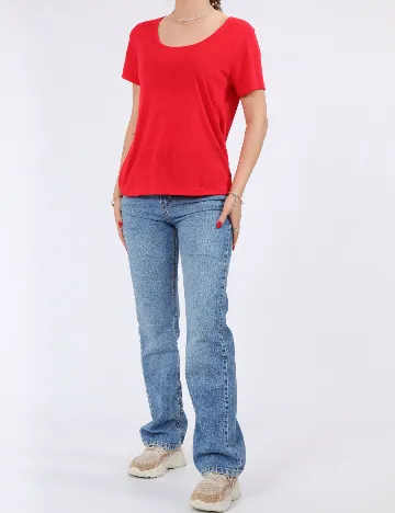 Tricou Pieces, rosu Rosu