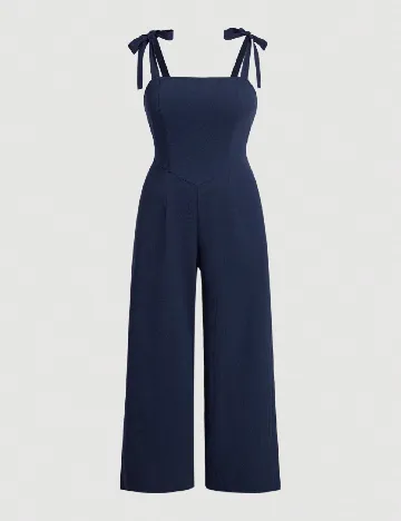 Salopeta SHEIN CURVE, bleumarin inchis Albastru