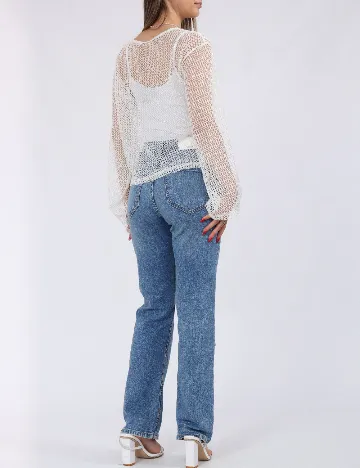 Bluza Pieces, alb Alb