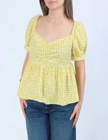 Bluza Pieces, galben Galben