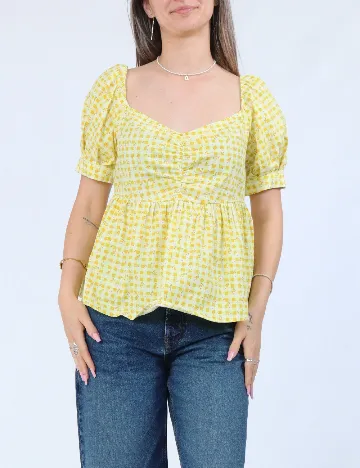 Bluza Pieces, galben Galben