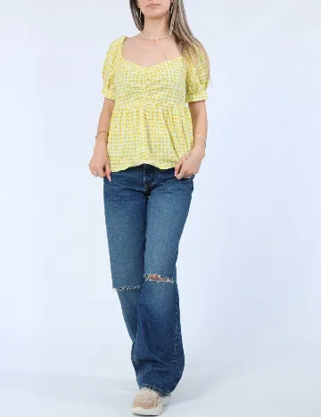 Bluza Pieces, galben Galben