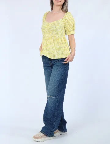 Bluza Pieces, galben Galben