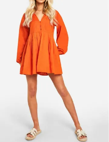 Rochie scurta Boohoo, portocaliu