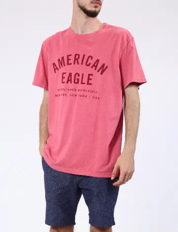 Tricou American Eagle, roz pudra