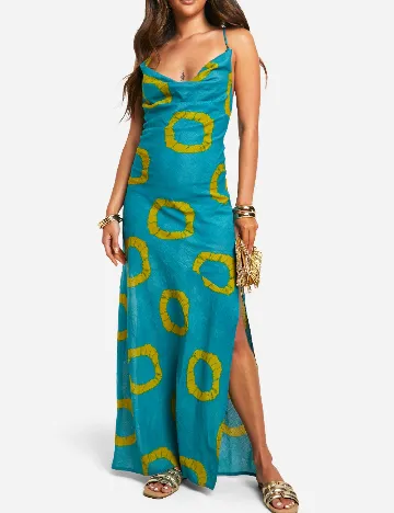 Rochie lunga Boohoo, turcoaz Albastru