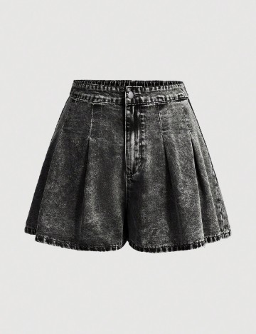 Pantaloni scurti SHEIN CURVE, negru