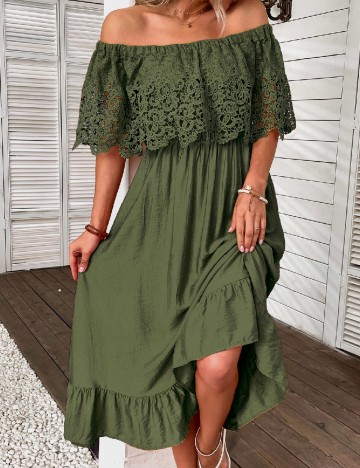 Rochie medie SHEIN, verde