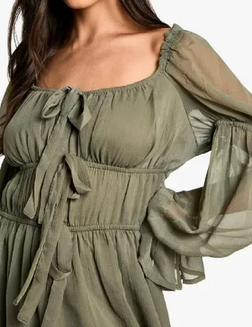 Rochie scurta Boohoo, kaki Verde