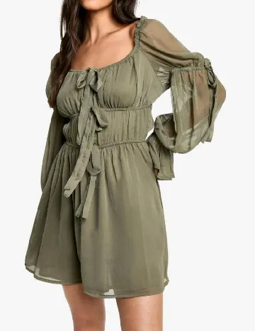 Rochie scurta Boohoo, kaki Verde