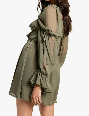 Rochie scurta Boohoo, kaki Verde