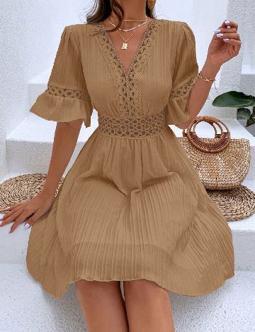Rochie scurta SHEIN, maro