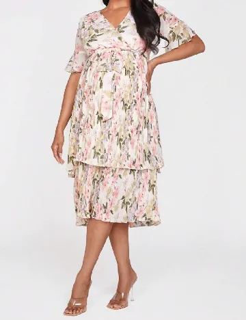 Rochie medie SHEIN Maternity, ecru Alb