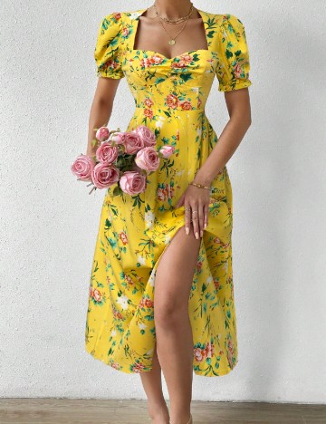 Rochie medie SHEIN, galben