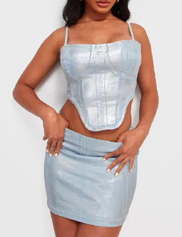 Top PRETTYLITTLETHING, albastru Albastru