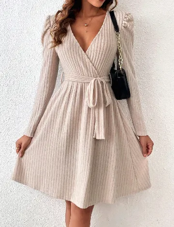 Rochie scurta SHEIN, crem