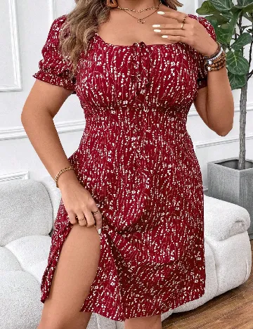 Rochie scurta SHEIN CURVE, rosu