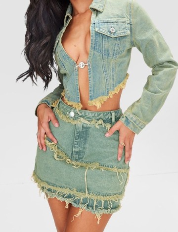 Fusta PRETTYLITTLETHING, albastru