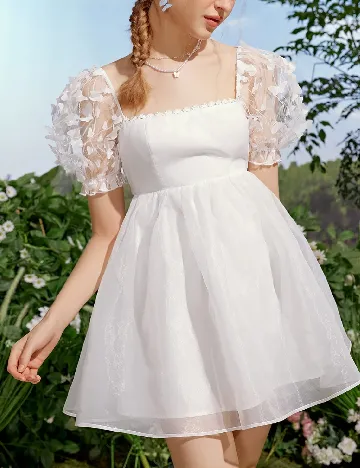 Rochie scurta SHEIN, alb Alb