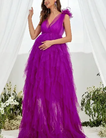 Rochie lunga SHEIN Maternity, magenta Mov