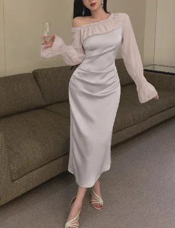 Rochie medie Dazy, gri Gri