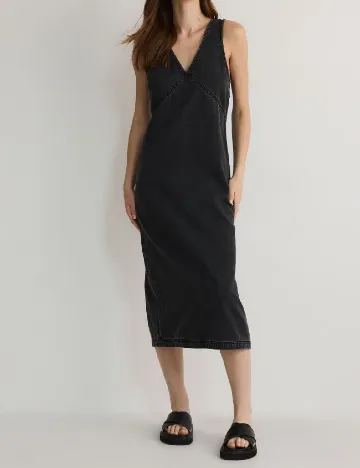 Rochie medie Reserved, gri inchis Gri