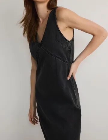 Rochie medie Reserved, gri inchis Gri