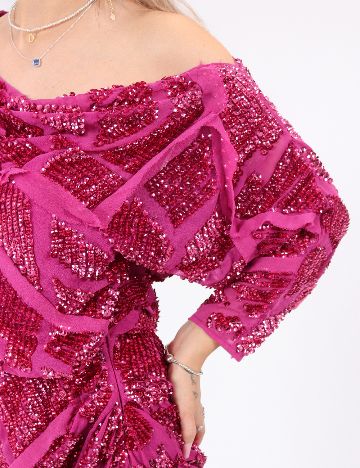 Rochie lunga Arrange, magenta