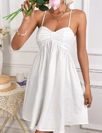 Rochie scurta SHEIN, alb Alb