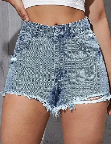 Pantaloni scurti SHEIN, albastru Albastru