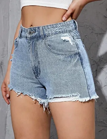 Pantaloni scurti SHEIN, albastru Albastru