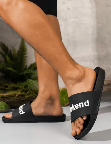 Slapi SHEIN, negru