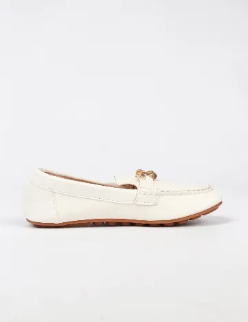 Mocasini SHEIN, alb