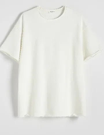Tricou Oversize Reserved, alb