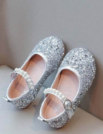 Balerini Shein Kids, argintiu
