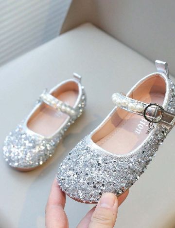 Balerini Shein Kids, argintiu