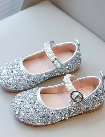 Balerini Shein Kids, argintiu