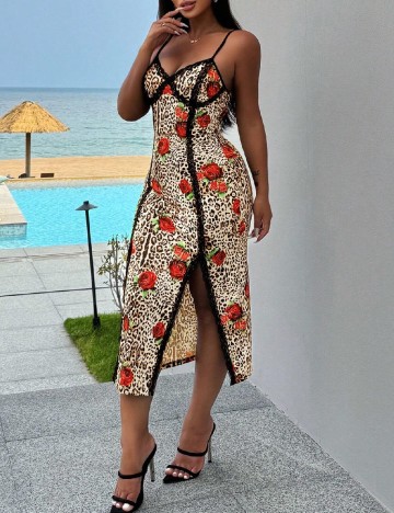Rochie medie SHEIN, animal print