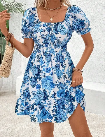 Rochie scurta SHEIN, albastru Albastru