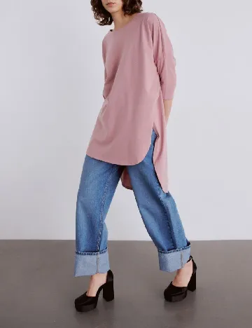 Bluza Oversize Reserved, roz pudra