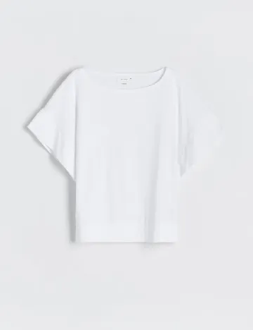 Tricou Oversize Reserved, alb