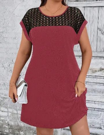 Rochie scurta SHEIN CURVE, rosu
