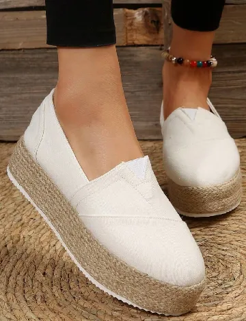 Espadrile SHEIN, ecru