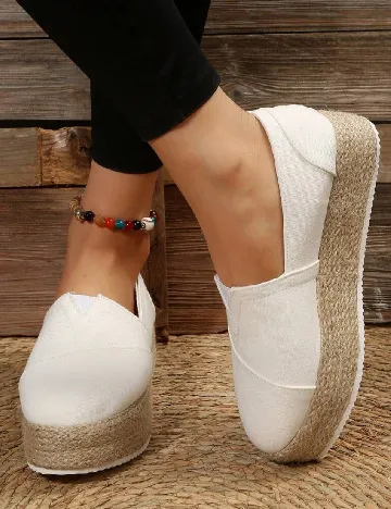 Espadrile SHEIN, ecru